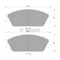 0 986 505 985 BOSCH Комплект тормозных колодок, дисковый тормоз