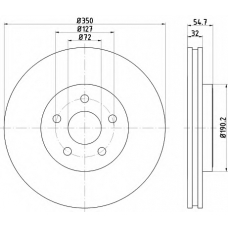 8DD 355 122-411 HELLA PAGID Тормозной диск