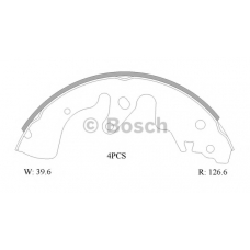 0 986 AB1 586 BOSCH Комплект тормозных колодок