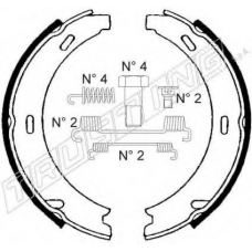 052.121K TRUSTING Комплект тормозных колодок, стояночная тормозная с