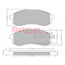 1170406 METZGER Комплект тормозных колодок, дисковый тормоз