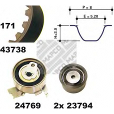 23738 MAPCO Комплект ремня грм