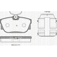 8110 29028 TRIDON Brake pads - rear