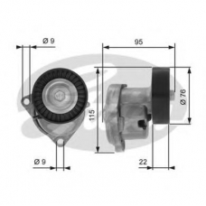 T38448 GATES Натяжной ролик, поликлиновой  ремень