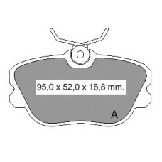 834010 Vema Комплект тормозных колодок, дисковый тормоз