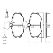 0 986 TB2 623 BOSCH Комплект тормозных колодок, дисковый тормоз