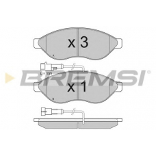 BP3285 BREMSI Комплект тормозных колодок, дисковый тормоз