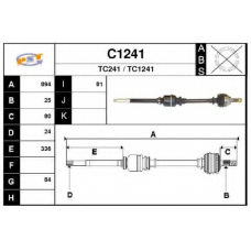 C1241 SNRA Приводной вал