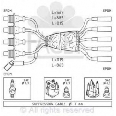 4.8491 FACET Комплект проводов зажигания