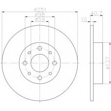 MDC2237 MINTEX Тормозной диск