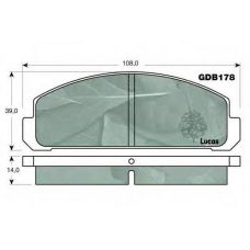GDB178 TRW Комплект тормозных колодок, дисковый тормоз