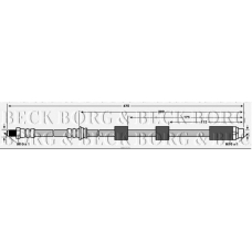 BBH7576 BORG & BECK Тормозной шланг