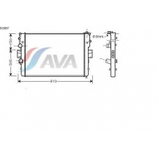 IV2087 AVA Радиатор, охлаждение двигателя