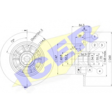 78BD4023-1 ICER Тормозной диск