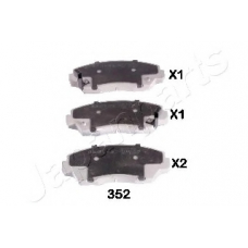 PA-352AF JAPANPARTS Комплект тормозных колодок, дисковый тормоз