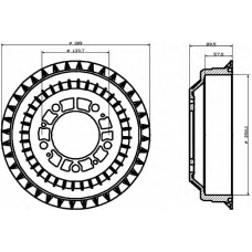 8DT 355 301-991 HELLA Тормозной барабан