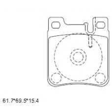 KD7750 ASIMCO Комплект тормозных колодок, дисковый тормоз