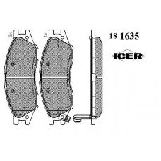 181635 ICER Комплект тормозных колодок, дисковый тормоз