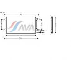 VW5187 AVA Конденсатор, кондиционер