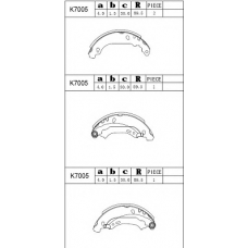 K7005 ASIMCO Комплект тормозных колодок