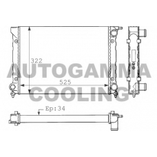 100960 AUTOGAMMA Радиатор, охлаждение двигателя