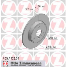 405.4102.00 ZIMMERMANN Тормозной диск