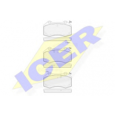 181879-203 ICER Комплект тормозных колодок, дисковый тормоз