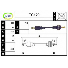 TC120 SERA Приводной вал