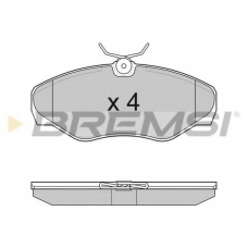 BP3012 BREMSI Комплект тормозных колодок, дисковый тормоз