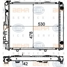 8MK 376 712-424 HELLA Радиатор, охлаждение двигателя