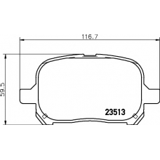 8DB 355 009-351 HELLA PAGID Комплект тормозных колодок, дисковый тормоз