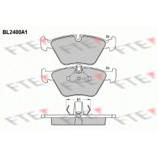 BL2400A1 FTE Комплект тормозных колодок, дисковый тормоз