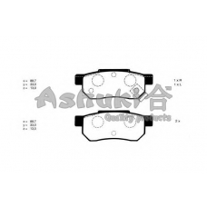 H025-09J ASHUKI Комплект тормозных колодок, дисковый тормоз