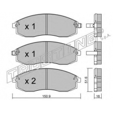 315.1 TRUSTING Комплект тормозных колодок, дисковый тормоз