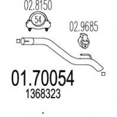 01.70054 MTS Труба выхлопного газа