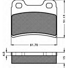 10507 BSF Комплект тормозных колодок, дисковый тормоз