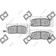 BP1053 DJ PARTS Комплект тормозных колодок, дисковый тормоз