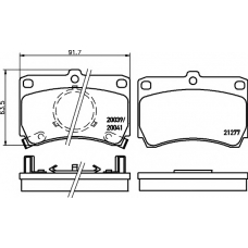 8DB 355 005-631 HELLA PAGID Комплект тормозных колодок, дисковый тормоз