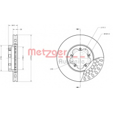 6110117 METZGER Тормозной диск