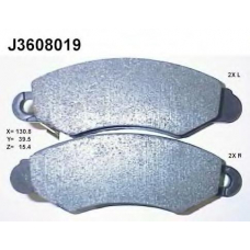 J3608019 NIPPARTS Комплект тормозных колодок, дисковый тормоз