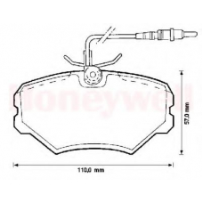 571857B BENDIX Комплект тормозных колодок, дисковый тормоз