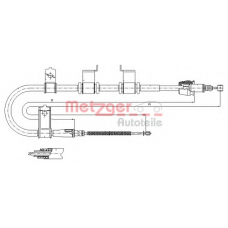 17.2542 METZGER Трос, стояночная тормозная система