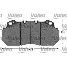 541644 VALEO Комплект тормозных колодок, дисковый тормоз