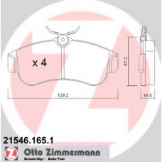 21546.165.1 ZIMMERMANN Комплект тормозных колодок, дисковый тормоз