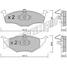 354.0 TRUSTING Комплект тормозных колодок, дисковый тормоз