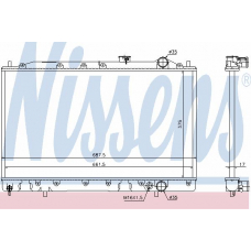 62836 NISSENS Радиатор, охлаждение двигателя