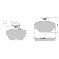 PF1061 PROCODIS FRANCE Комплект тормозных колодок, дисковый тормоз
