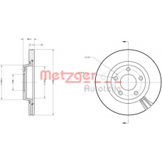 6110029 METZGER Тормозной диск