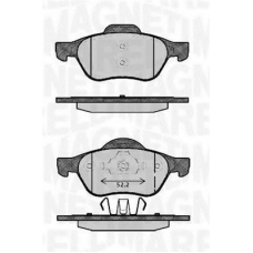 363916060384 MAGNETI MARELLI Комплект тормозных колодок, дисковый тормоз