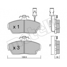 22-0690-0 METELLI Комплект тормозных колодок, дисковый тормоз